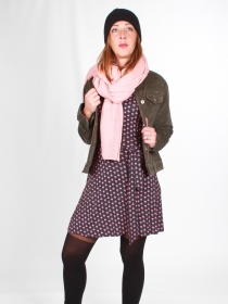 Robe Anna manches courtes Saki noir