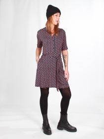 Robe Anna manches courtes Saki noir