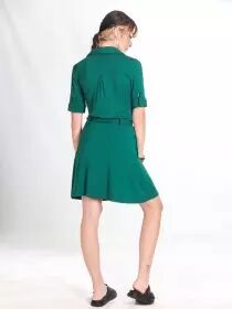 Robe Anna manches courtes Vert