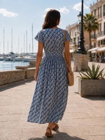 Robe Artemis Navy pampas