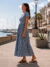 Robe Artemis Navy pampas
