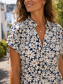 Robe chemise Nina courte Blue Bellis