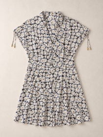 Robe chemise Nina courte Blue Bellis