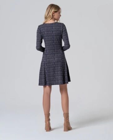 Robe courte avec encolure en V Bleu