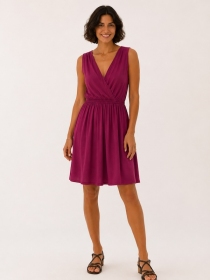 Robe courte H&eacute;cate Prune