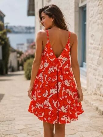 Robe Hera courte Sunset pop