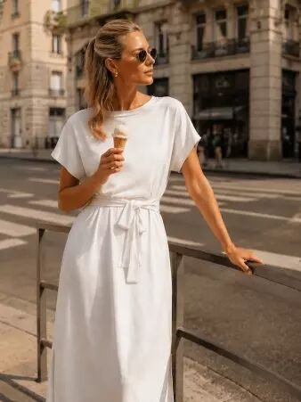 Robe Karla blanc