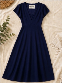 Robe longue Aelle Navy
