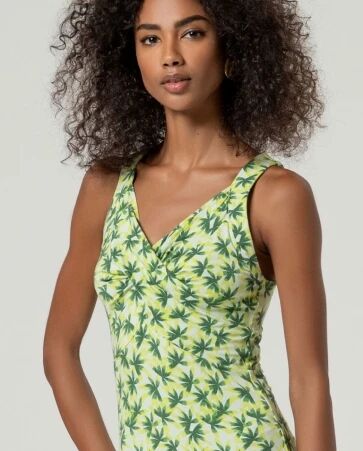 Robe longue bretelles drap�es aloe vert