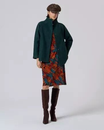 Robe midi avec fronces � la taille Terracotta