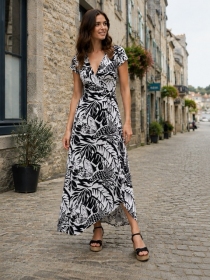 Robe Olympe Black jungle