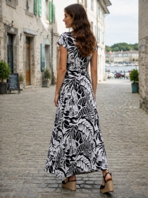 Robe Olympe Black jungle