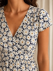 Robe retro smoke Blue bellis