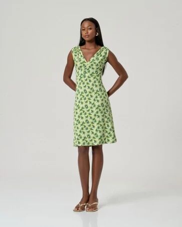 Robe sans manches aloe vert