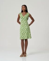 Robe sans manches aloe vert