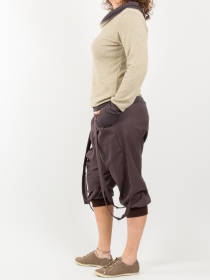 Sarouel court City straps Brun