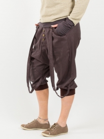 Sarouel court City straps Brun