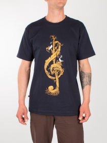 T Shirt Clef de sol végétale Bleu