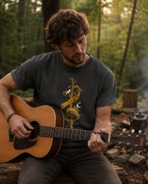 T Shirt Clef de sol v&eacute;g&eacute;tale Gris