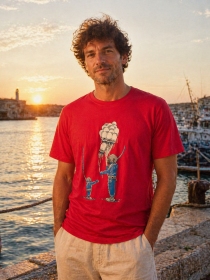 T Shirt Diver Jelly Fish Groseille