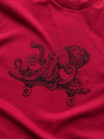 T-shirt Kraken roll groseille