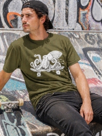 T-shirt Kraken roll vert