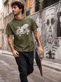 T-shirt Kraken roll vert