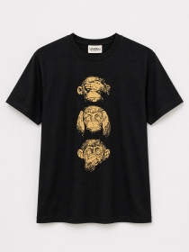T Shirt Monkey Of Wisdom noir