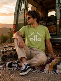 T-shirt Never forget vert lichen