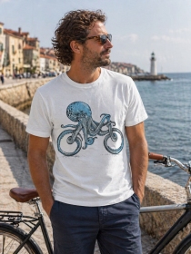 T-shirt Octocycle blanc