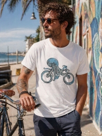T-shirt Octocycle blanc