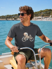 T-shirt Octocycle bleu