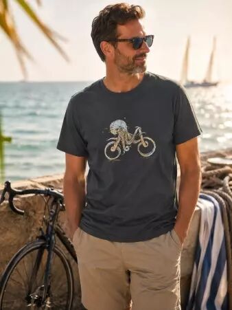 T-shirt Octocycle bleu