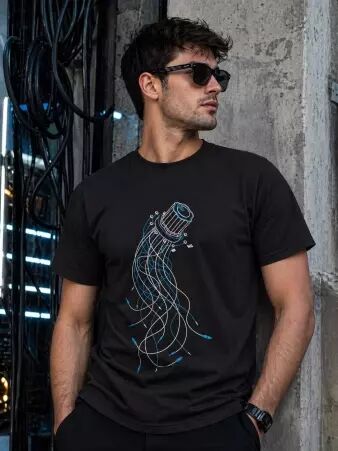 T-shirt Power-On noir