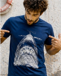 T-shirt Te Mao bleu marine