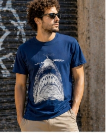 T-shirt Te Mao bleu marine