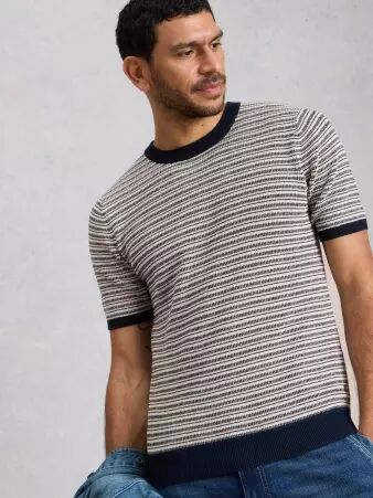Tee shirt maille rayures bleu