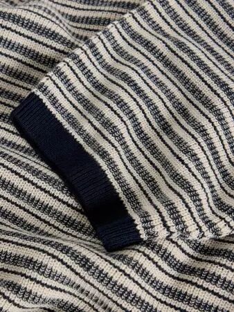 Tee shirt maille rayures bleu