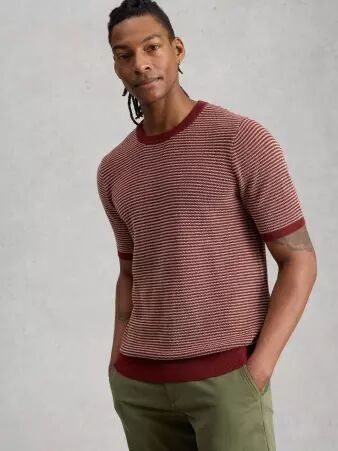 Tee shirt maille rayures rouge