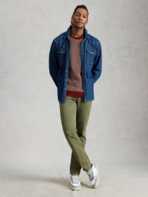 Tee shirt maille rayures rouge