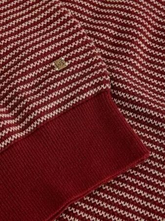 Tee shirt maille rayures rouge