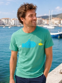 Tee shirt Submarine vert d\'eau