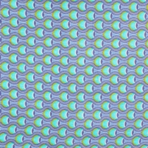 Tissu Plume de Paon Bleu
