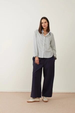 TOP BOYISH RAYURES BLEUES