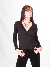 Top cache coeur noir