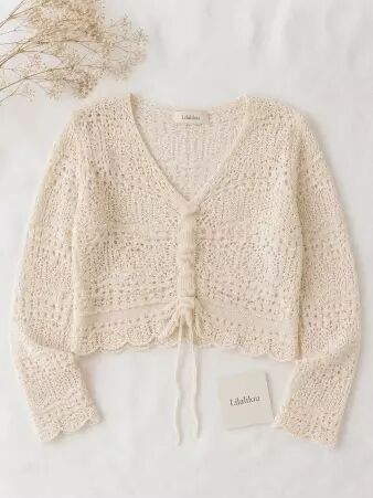 Top crochet ivoire