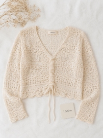 Top crochet ivoire