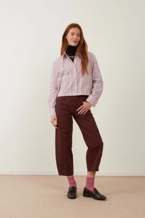 TOP ICONIC RAYURES ROUGES