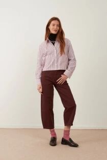 TOP ICONIC RAYURES ROUGES