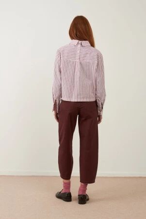 TOP ICONIC RAYURES ROUGES